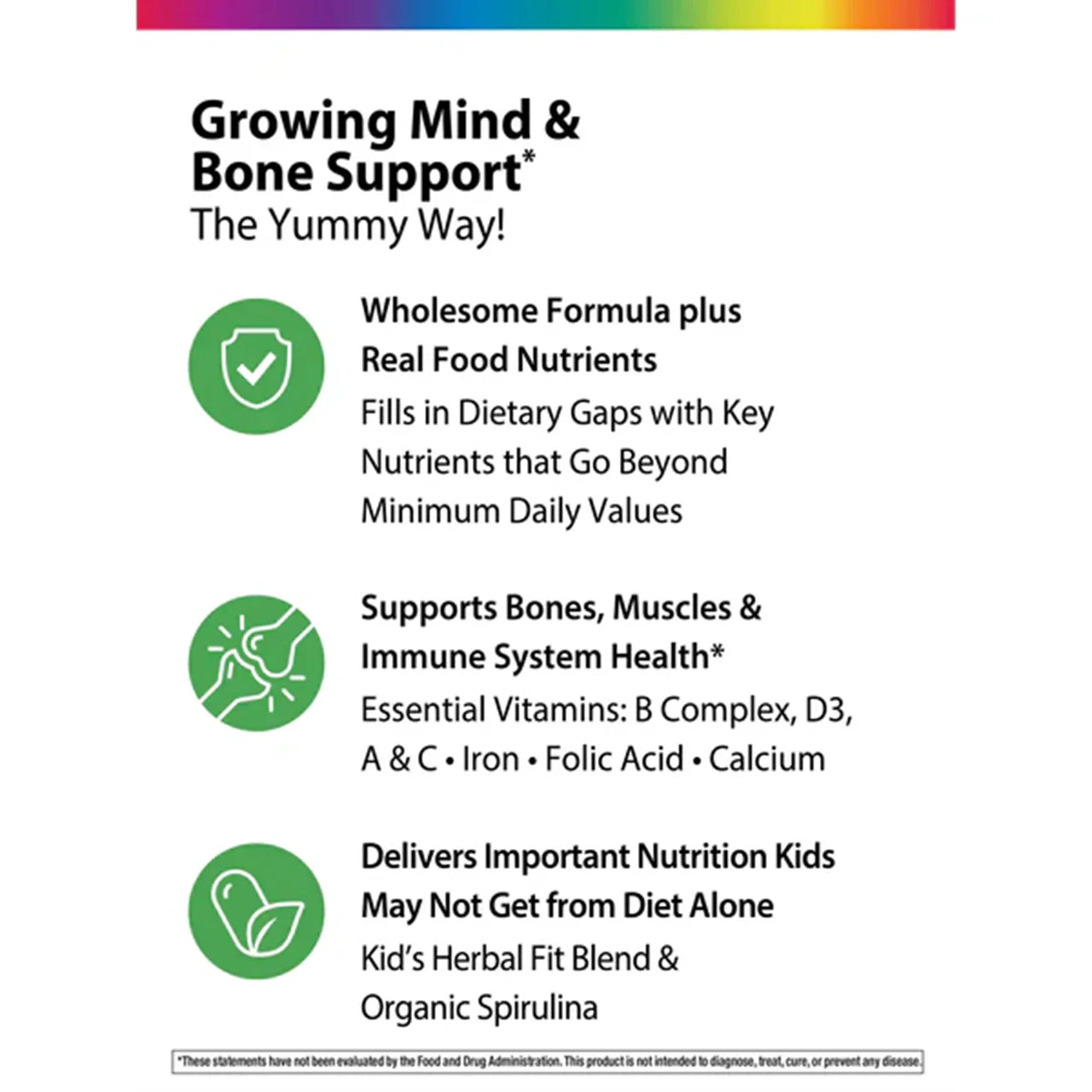 Rainbow Light Kid's One+ Real Food Nutrients Fruit Punch, (90 Chewable Vegan Tablets) - Buy at New Green Nutrition