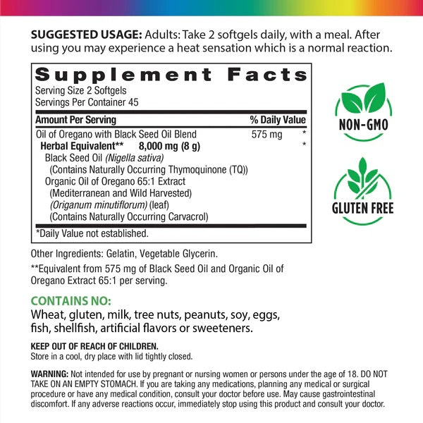 rainbow-light-oil-of-oregano-black-seed-oil-8000-mg-90-softgels-new-green-nutrition-2 - New Green Nutrition