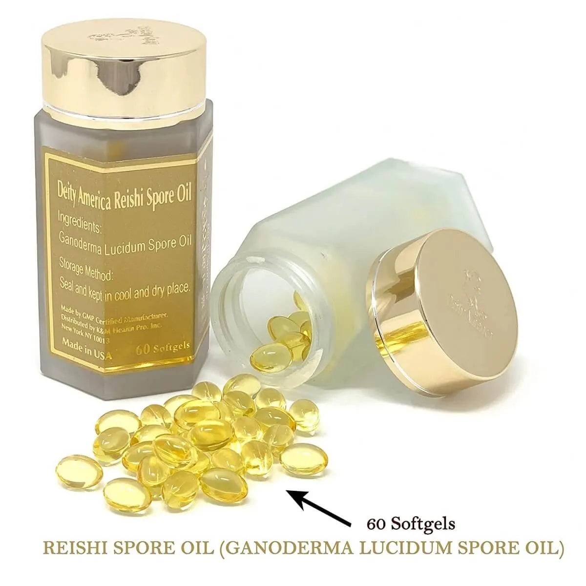 Reishi Spore Oil Golden Set 3 Bottles of 60 Softgels (Total 180 Softgels) - Buy at New Green Nutrition