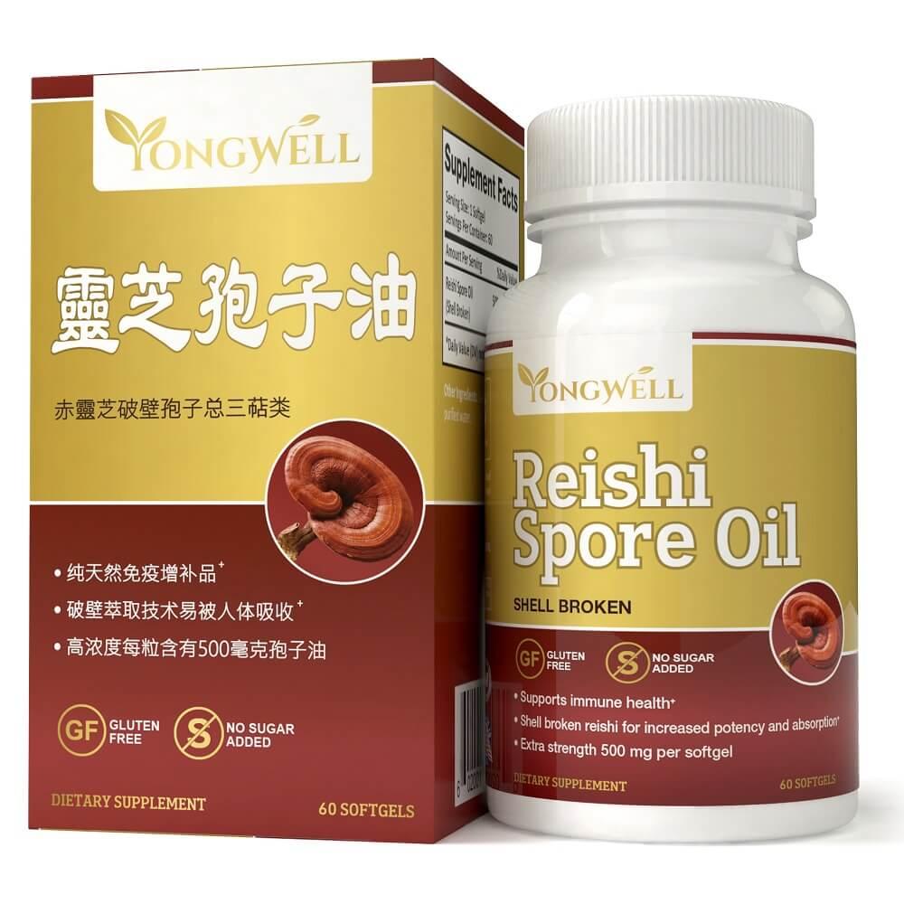 Reishi Spore Oil Shell Broken Extra Strength 500mg (60 Softgels) - Buy at New Green Nutrition