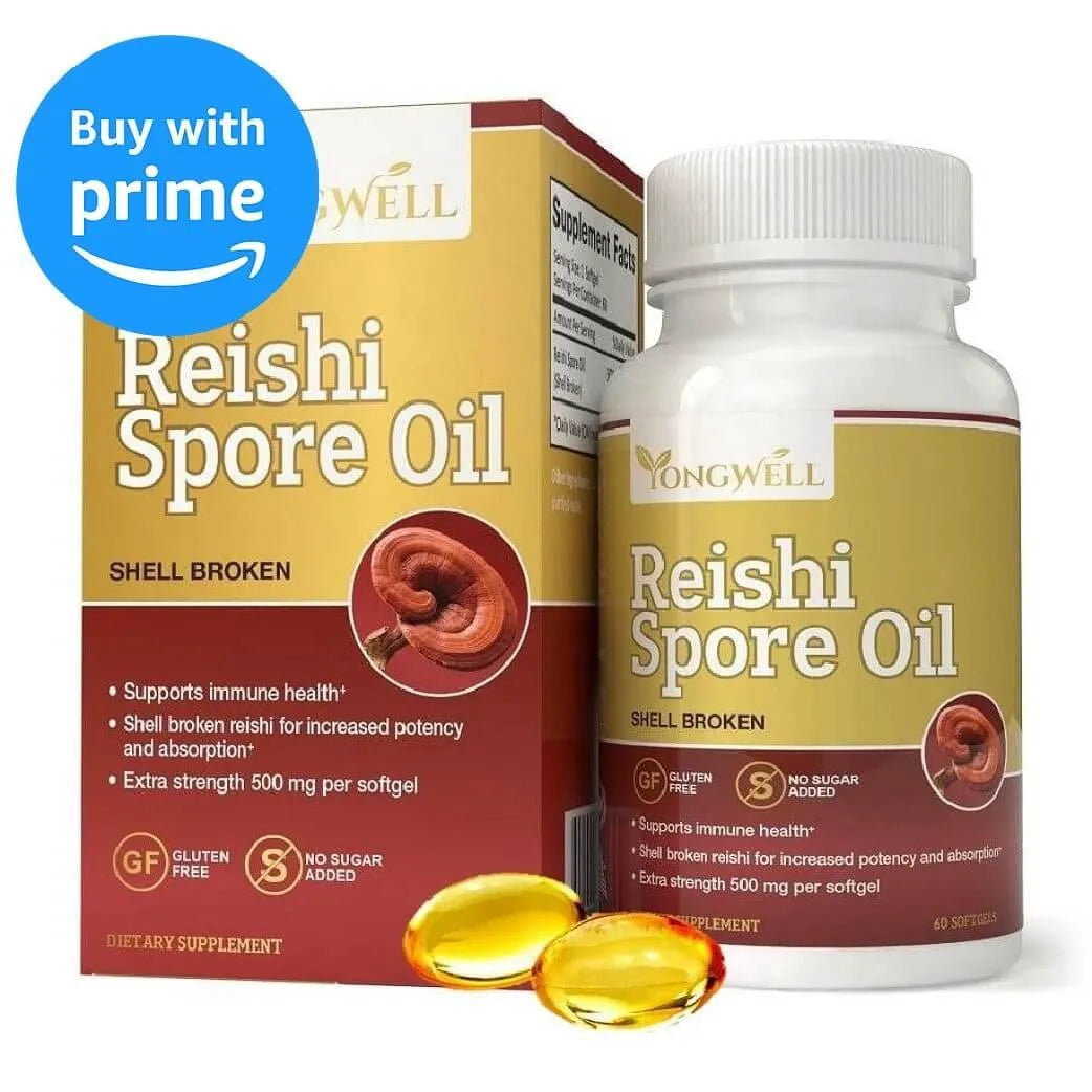 Reishi Spore Oil Shell Broken Extra Strength 500mg (60 Softgels) - Buy at New Green Nutrition