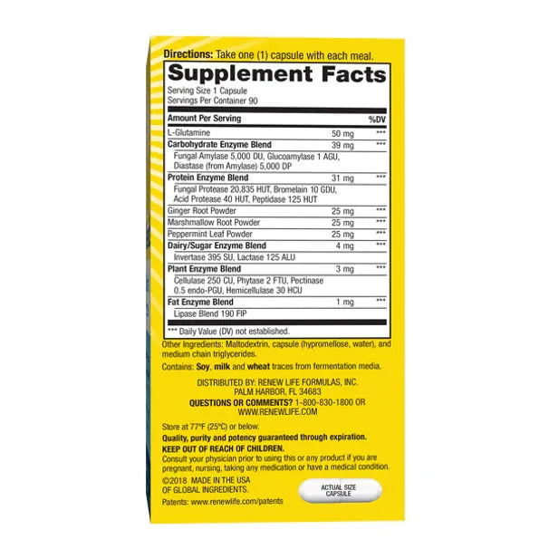 Renew Life Digest More Enzymes (90 Vegetarian Capsules) - Buy at New Green Nutrition