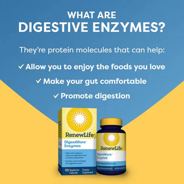 Renew Life Digest More Enzymes (90 Vegetarian Capsules) - Buy at New Green Nutrition