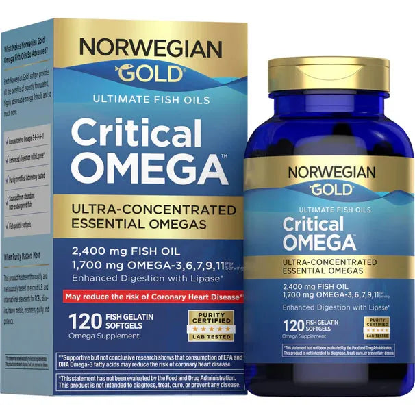 Renew Life Norwegian Gold Critical Omega (120 Fish Gelatin Softgels) - Buy at New Green Nutrition