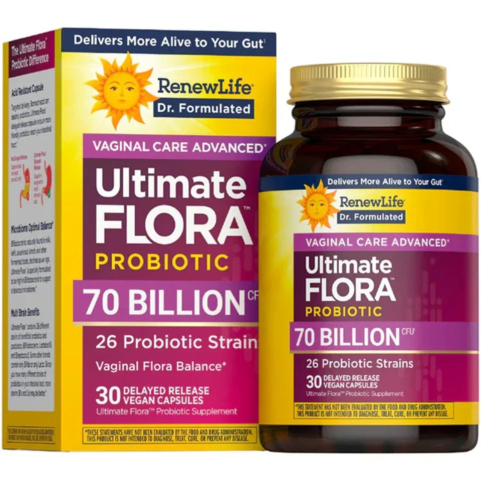 Renew Life Ultimate Flora Vaginal Care Advanced 70 Billion (30 Delayed Release Vegan Capsules) - Buy at New Green Nutrition