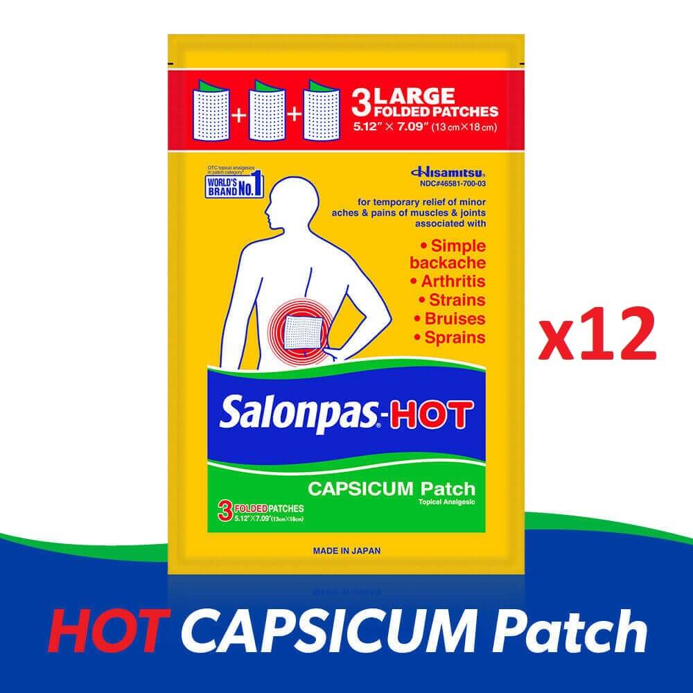 Salonpas Hot Capsicum Patch, Large Size 5.12