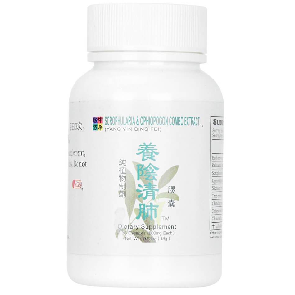Scrophularia & Ophiopogon Combo Extract, Yang Yin Qing Fei (36 Capsules) - Buy at New Green Nutrition