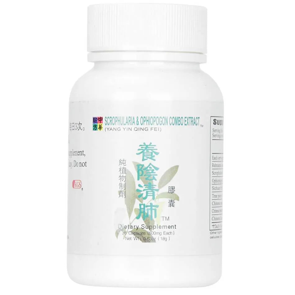 Scrophularia & Ophiopogon Combo Extract, Yang Yin Qing Fei (36 Capsules) - Buy at New Green Nutrition