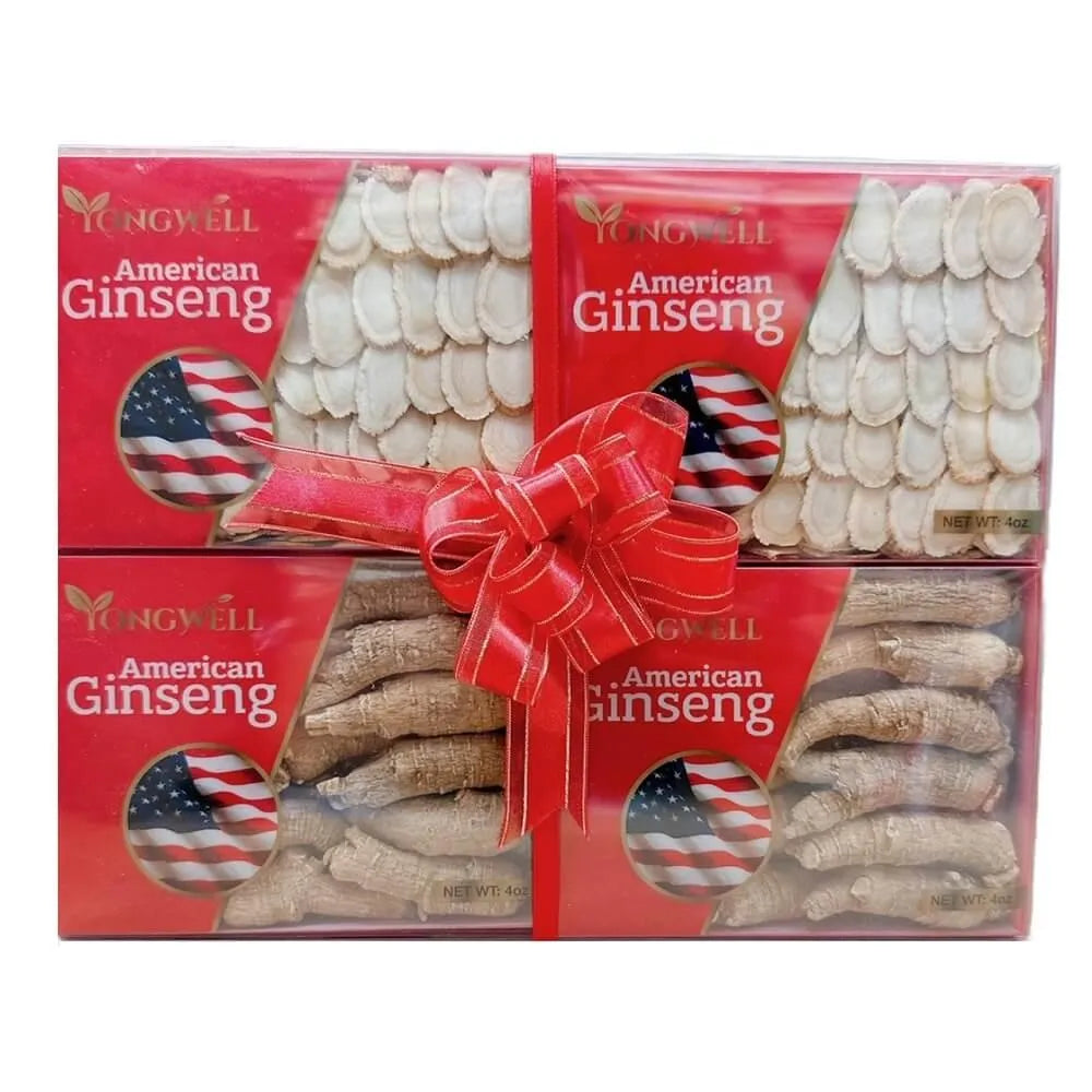 Selected Ginseng Gift Box Set - Ginseng Slice + Large Medium Short Root - Buy at New Green Nutrition