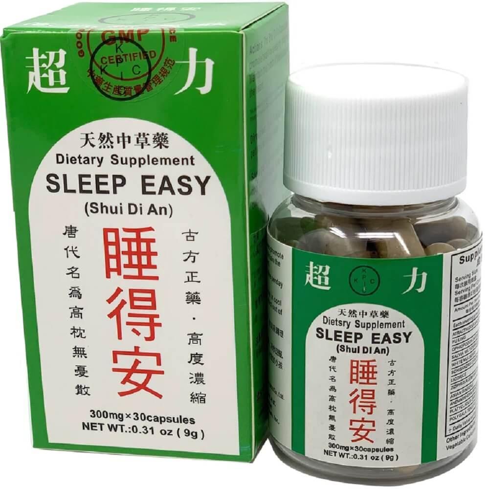 Sleep Easy 30 capsules (Shui Di An) - Buy at New Green Nutrition