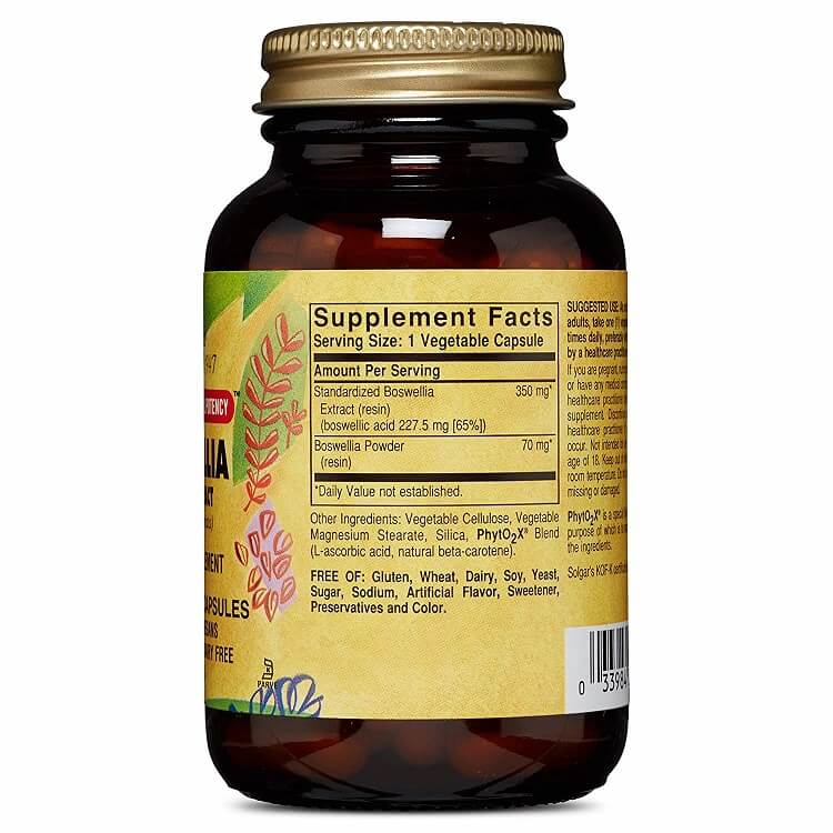 Solgar Boswellia Resin Extract (60 Vegetable Capsules) - Buy at New Green Nutrition