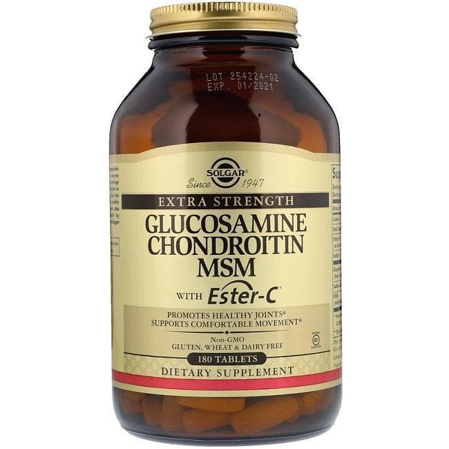 Solgar Extra Strength Glucosamine Chondroitin MSM with Ester-C (180 Tablets) - Buy at New Green Nutrition
