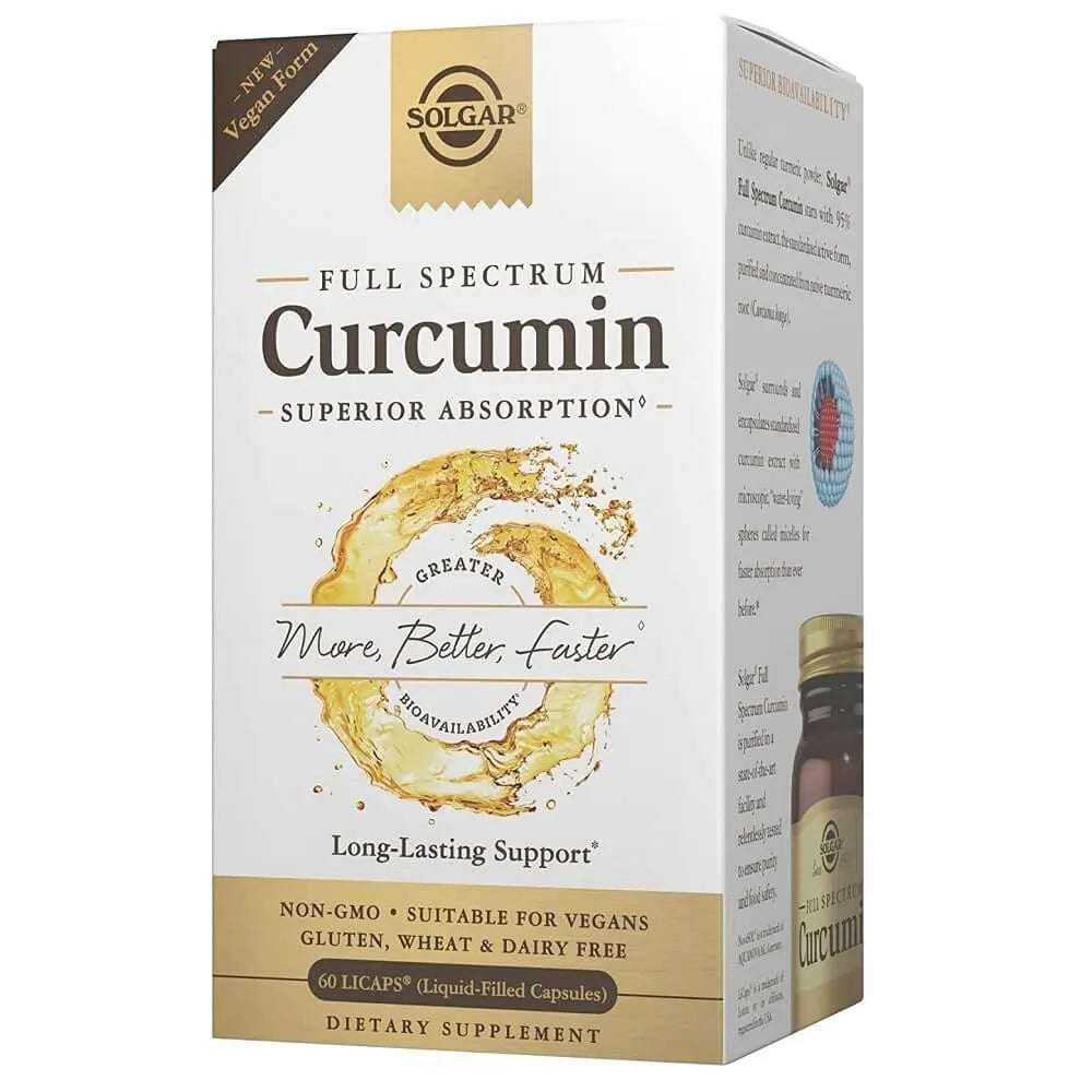 Solgar Full Spectrum Curcumin Liquid Extract (60 Licaps) - Buy at New Green Nutrition