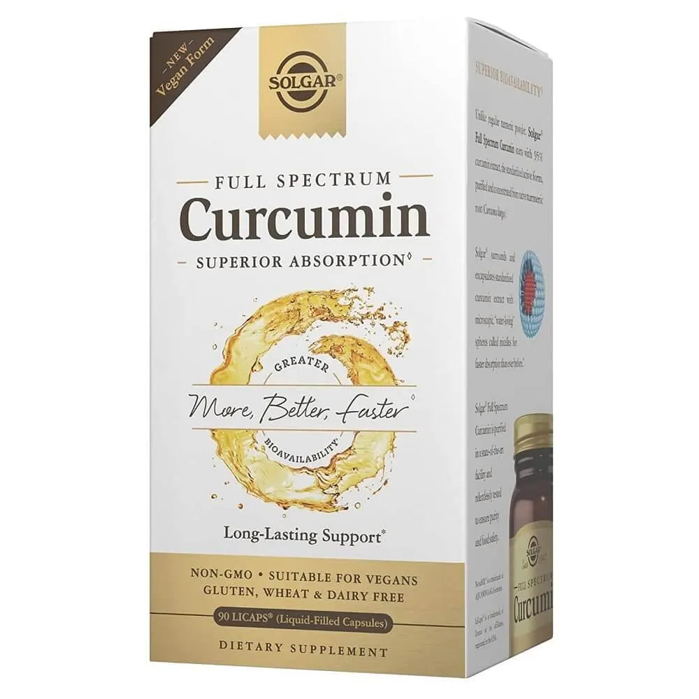 Solgar Full Spectrum Curcumin Liquid Extract (90 Licaps) - Buy at New Green Nutrition