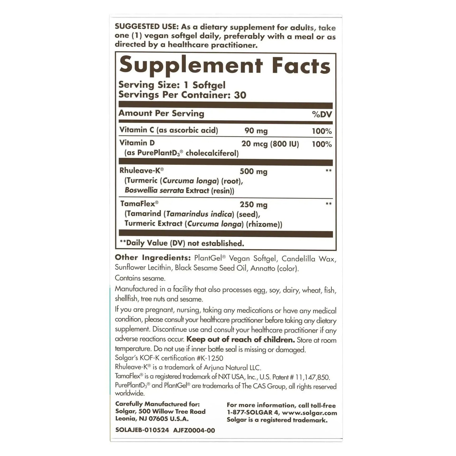 Solgar Joint Ease (30 Softgels) - Buy At New Green Nutrition