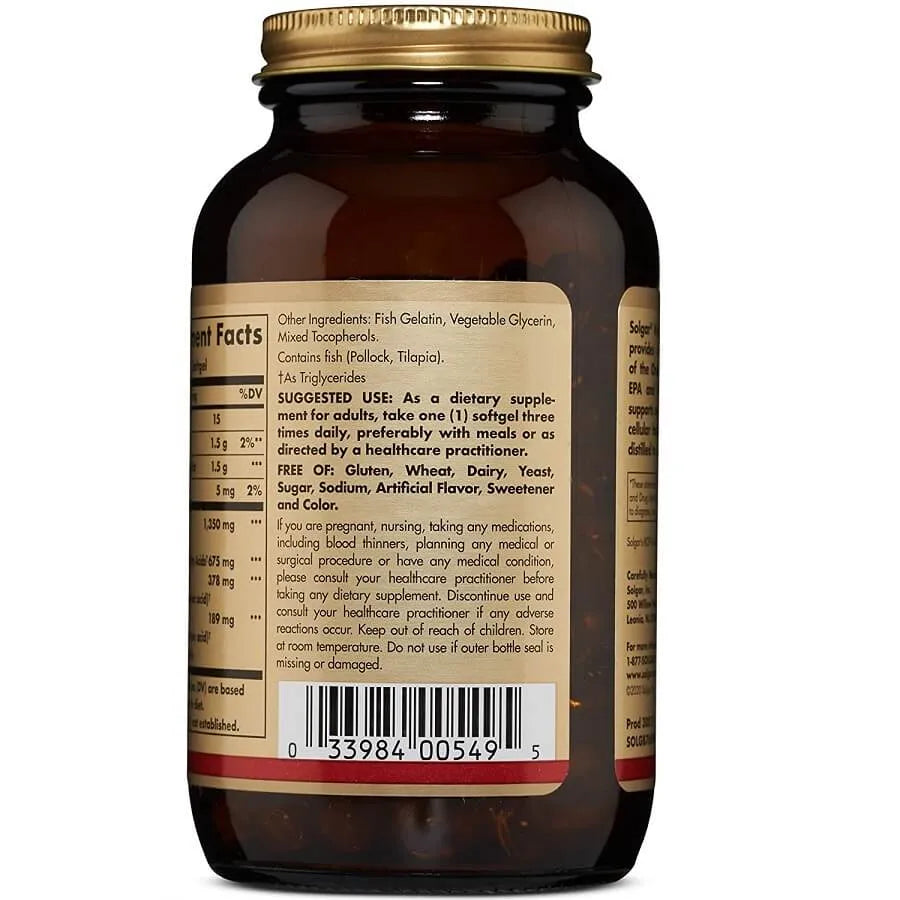 Solgar Kosher Omega 3 EPA & DHA 675 mg (100 Softgels) - Buy at New Green Nutrition