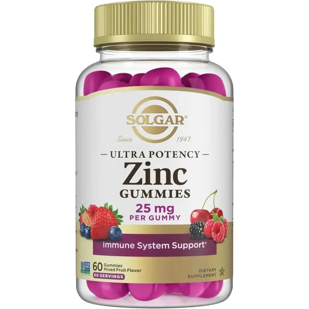Solgar Ultra Potency Zinc 25mg (60 Gummies) - Buy at New Green Nutrition