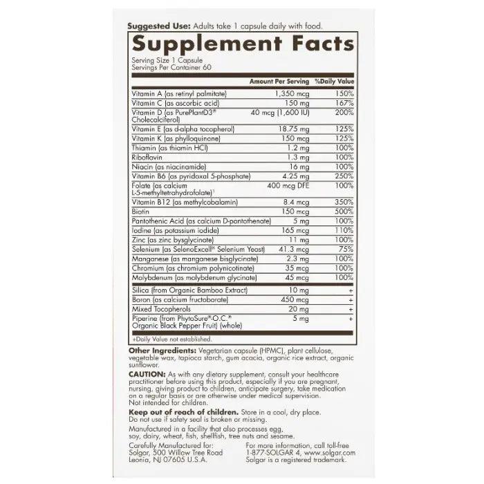 Solgar Womens 50+ One Daily Multivitamin, 60 Capsules - Buy at New Green Nutrition