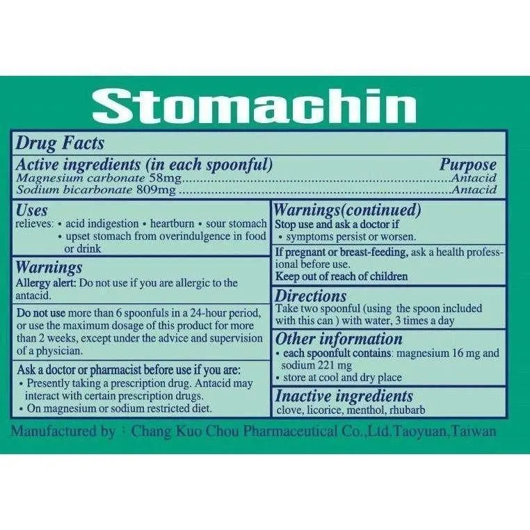 Stomachin Antacid Powder - Large Can (15.9oz) - Buy at New Green Nutrition