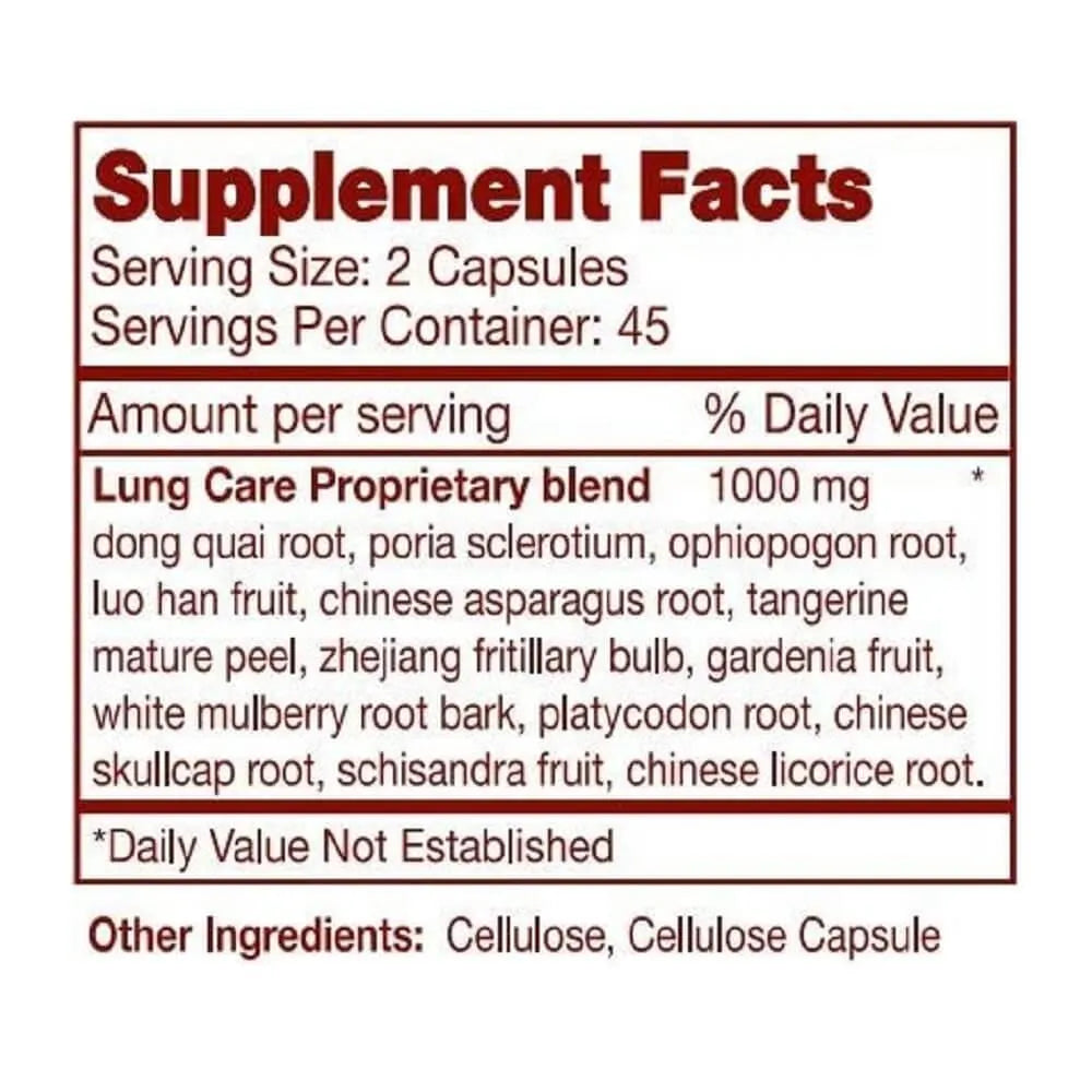 Super Strength Lung Care (90 Capsules) - Buy at New Green Nutrition