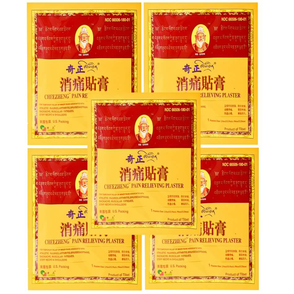 Tibet Cheezheng Pain Relieving Plasters (5 Pieces) - Buy at New Green Nutrition