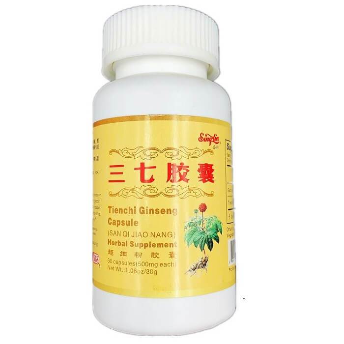 Tienchi Ginseng Capsules 500mg (60 Capsules) - Buy at New Green Nutrition