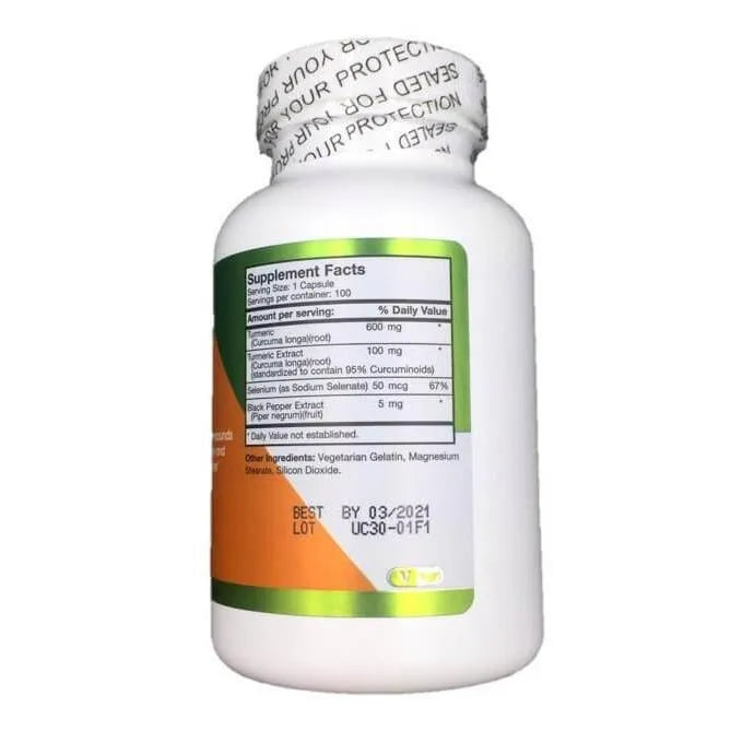 Turmeric Curcumin with Black Pepper (100 Veggie Capsules) - Buy at New Green Nutrition
