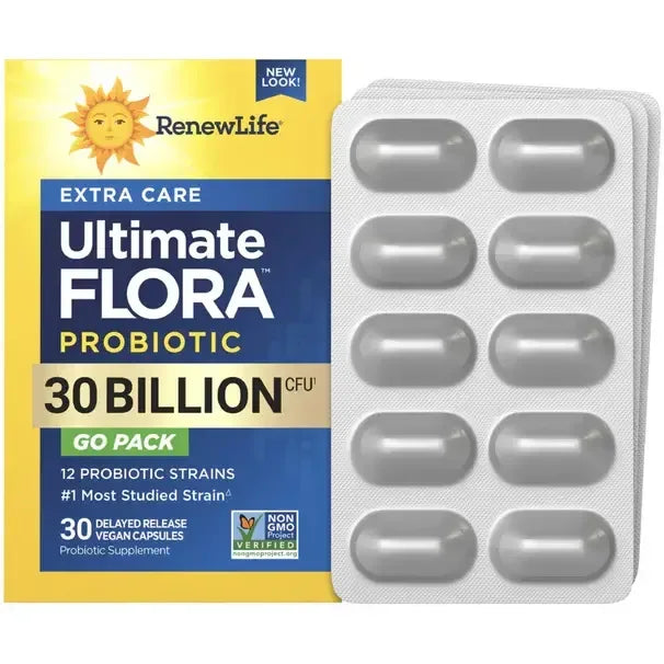 Ultimate Flora Extra Care Probiotic 30 Billion Go Pack (30 Capsules) - Buy at New Green Nutrition