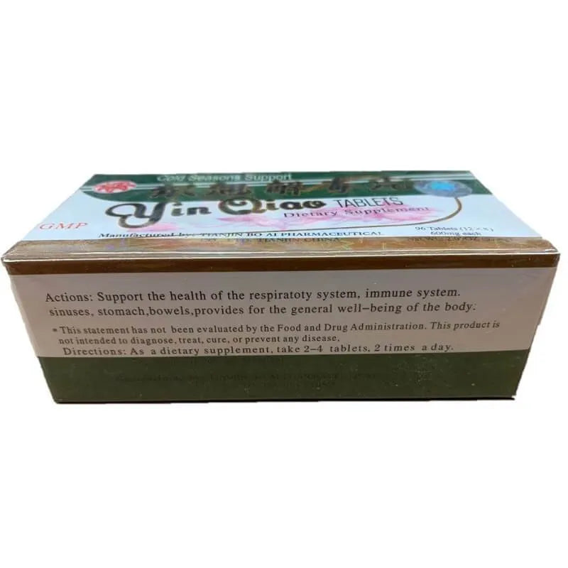 Yin Qiao, Yin Chiao Chieh Tu Pien, Extra Strength 600mg (96 Tablets) - 2 Bottles - Buy at New Green Nutrition