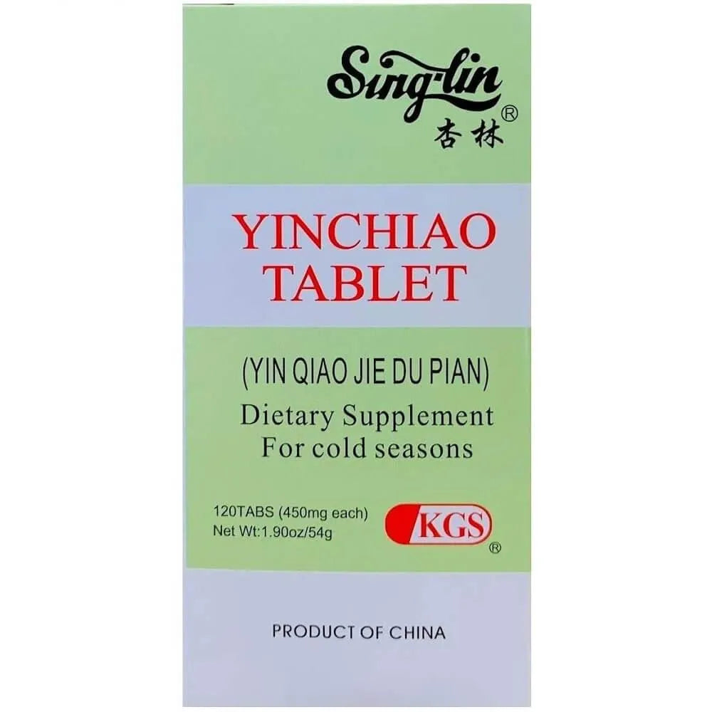Yinchiao Tablets, Herbal Formula for Cold Seasons Relief (120 Tablets) - 3 Bottles - Buy at New Green Nutrition