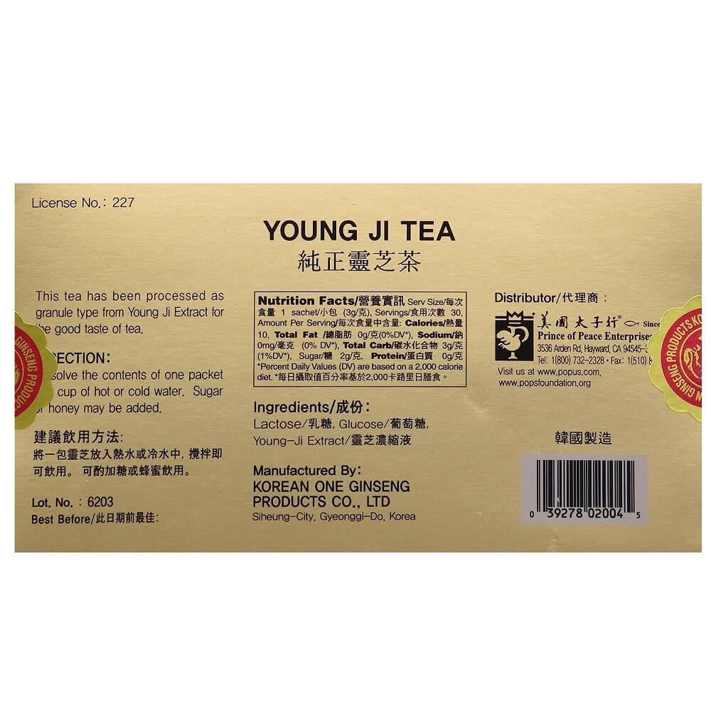 Young Ji Tea, Korean Reishi Ling Zhi Tea (30 Teabags) - Buy at New Green Nutrition