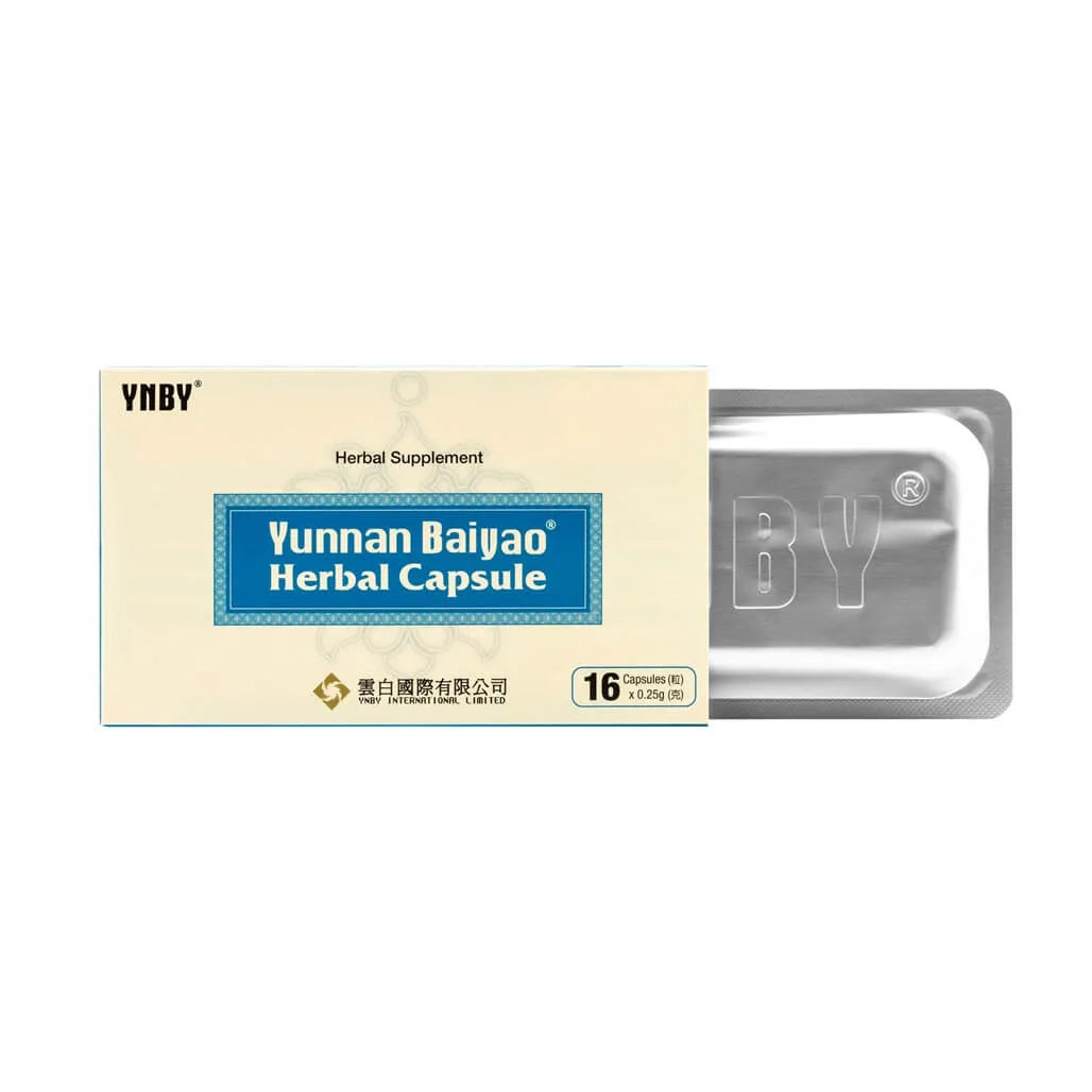 Yunnan Baiyao Capsules Blue Box, Exported Version (16 Capsules) Buy at New Green Nutrition