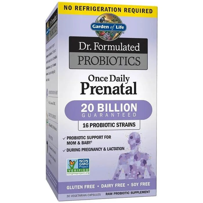 Garden of Life Dr. Formulated Probiotics Prenatal Daily Care 20 Billion CFU (30 Veggies Capsules) - Buy at New Green Nutrition