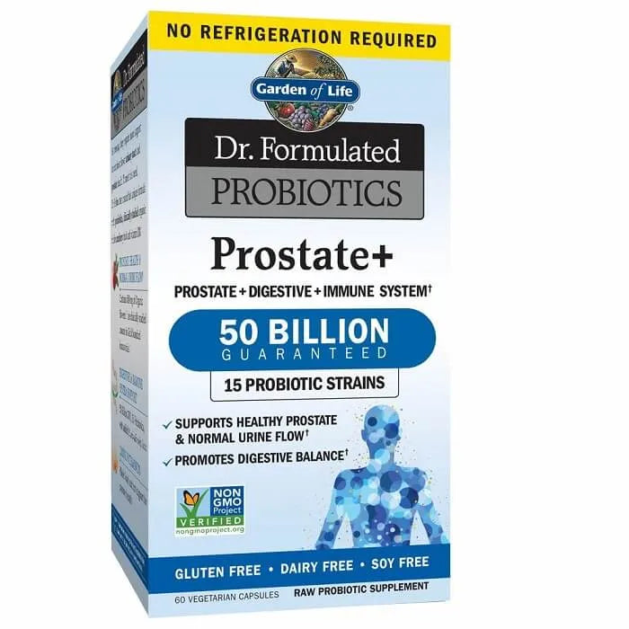 Garden of Life Dr. Formulated Probiotics Prostate+ 50 Billion CFU (60 Veggie Capsules) - Buy at New Green Nutrition