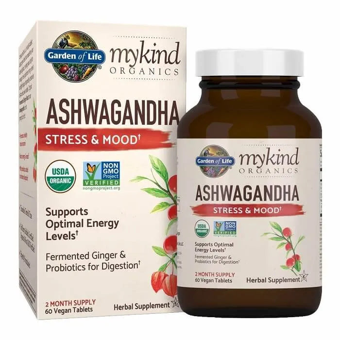 Garden of Life mykind Organics Herbal Ashwagandha (60 Vegan Tablets) - Buy at New Green Nutrition