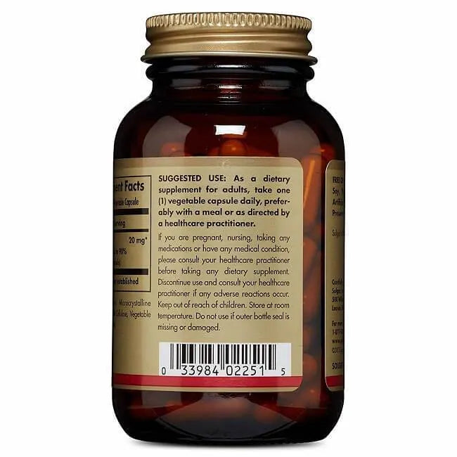 Solgar Policosanol 20mg (100 Vegetable Capsules) - Buy at New Green Nutrition