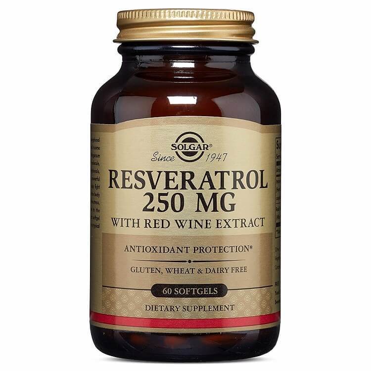 Solgar Resveratrol with Red Wine Extract 250 mg (60 Softgels) - Buy at New Green Nutrition